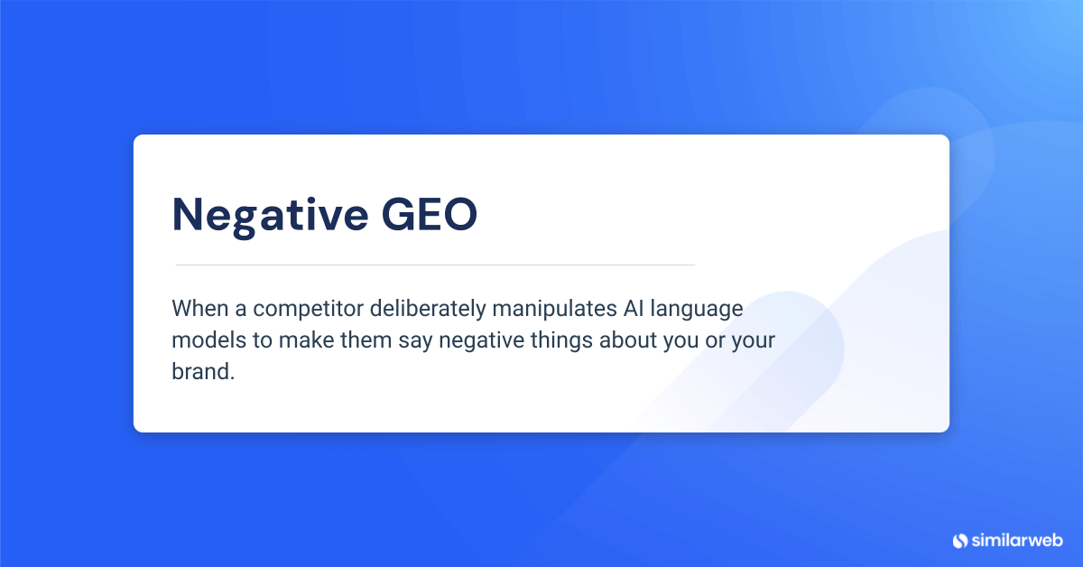 Negative GEO Definition